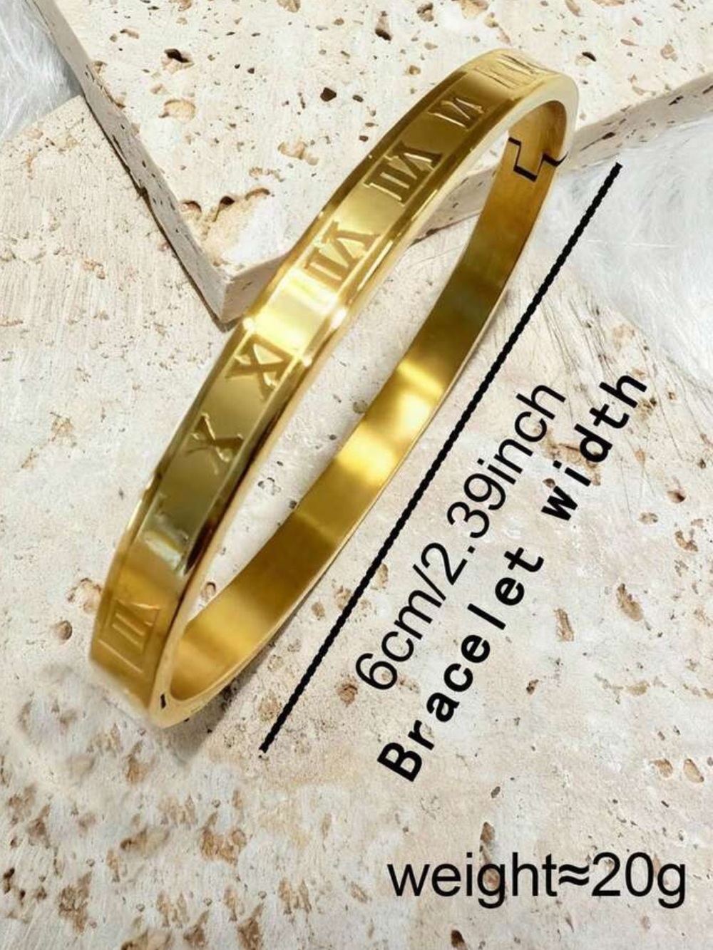 Gold Stainless Steel love Bracelet Set Crystal bangles stack 5pc bangle Roman - Picture 6 of 6